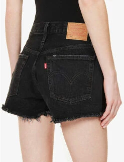 Levis 501 Original High-rise Denim Shorts -Whistles Shop R04062395 STOWAWAY ALT05