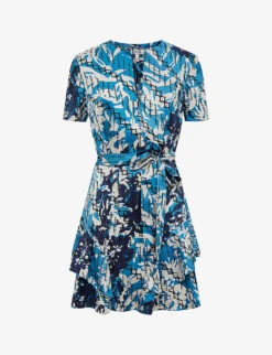 Reiss Posey Ditsy-print Woven Mini Dress