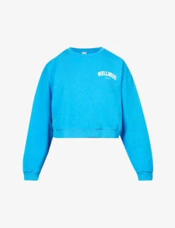 Wellness Slogan-print Cotton Jersey Jumper