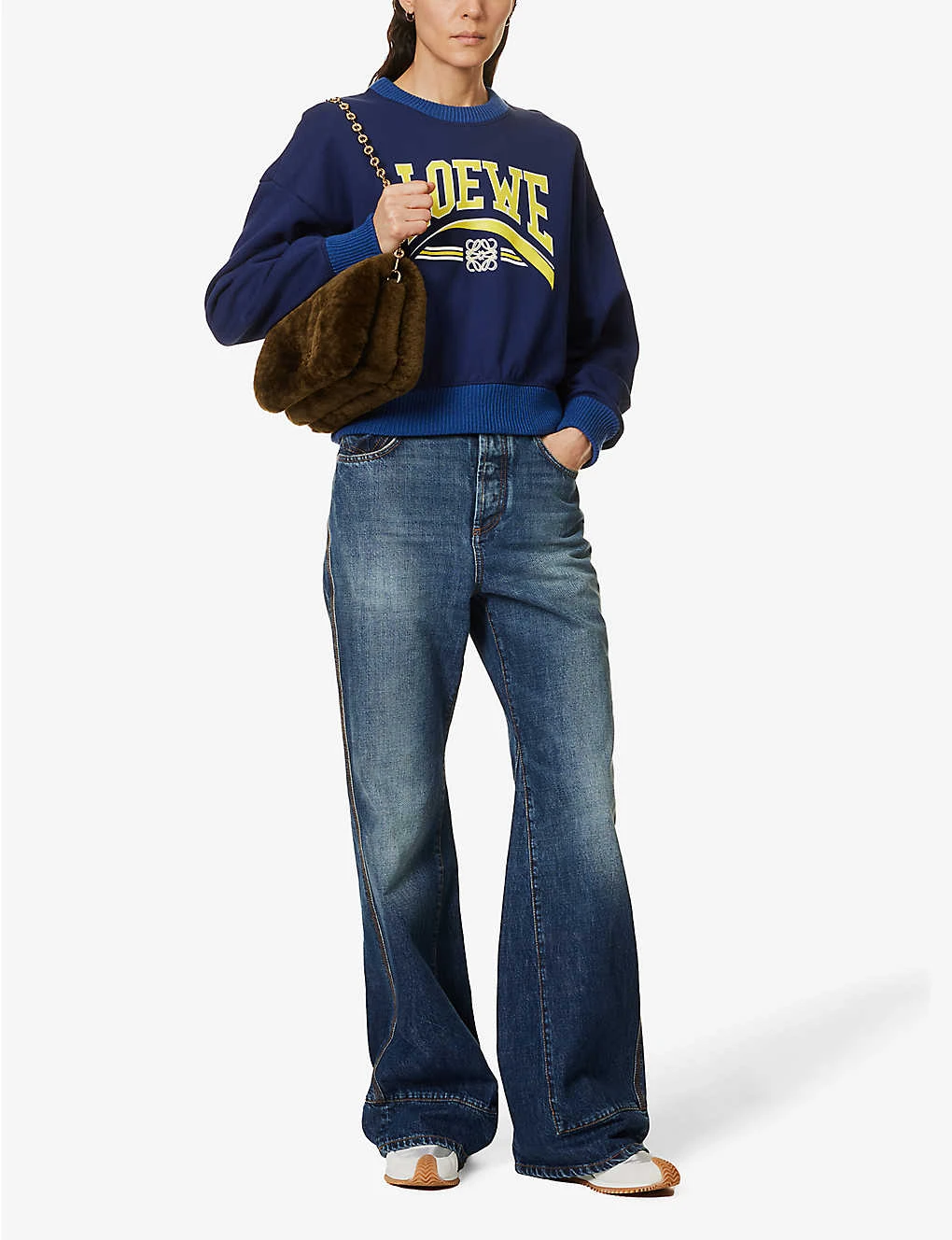 Loewe Logo-print Relaxed-fit Cotton Sweatshirt 2 Loewe Logo-print Relaxed-fit Cotton Sweatshirt - Image 2