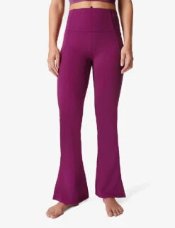 Sweaty Betty Flared Super High-rise Stretch-woven Yoga Trousers -Whistles Shop R04074846 AMARANTHPINK ALT02