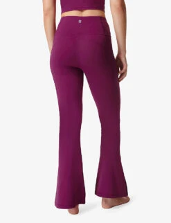 Sweaty Betty Flared Super High-rise Stretch-woven Yoga Trousers -Whistles Shop R04074846 AMARANTHPINK ALT03