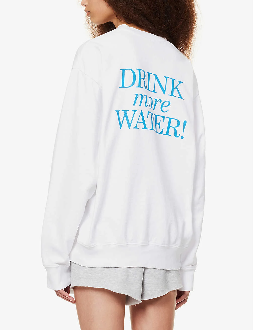 Drink Water Relaxed-fit Cotton-jersey Sweatshirt 4 Drink Water Relaxed-fit Cotton-jersey Sweatshirt - Image 4