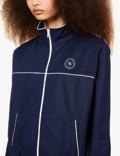 Logo-print Woven Track Jacket -Whistles Shop R04081071 NAVYWHITE ALT04