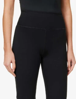 Girlfriend Collective Compression Flared High-rise Stretch-recycled Polyester Leggings -Whistles Shop R04083184 BLACK ALT04