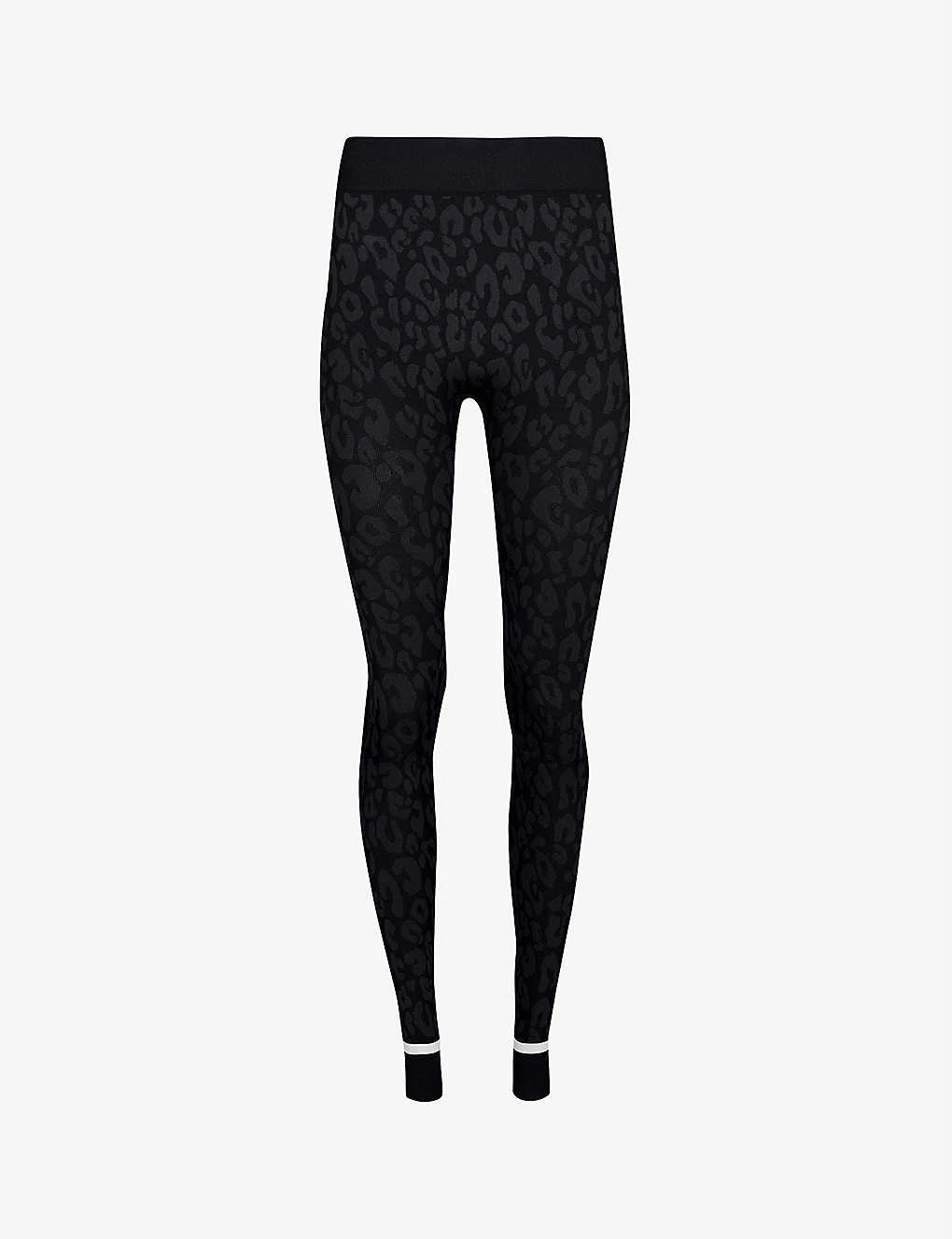 Sweaty Betty Leopard Jacquard Stretch-jersey Leggings 1 Sweaty Betty Leopard Jacquard Stretch-jersey Leggings