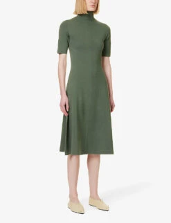 Joseph Dress Silk Stretch 7 Joseph Dress Silk Stretch -Whistles Shop R04095100 DARKSAGE ALT02