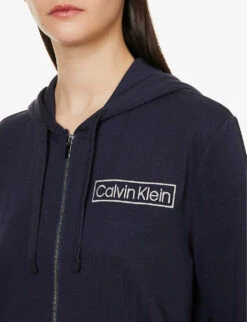 Calvin Klein Reimagined Logo-print Stretch Recycled-polyester And Cotton-blend Hoody 7 Calvin Klein Reimagined Logo-print Stretch Recycled-polyester And Cotton-blend Hoody -Whistles Shop R04097698 NIGHTSKY ALT03