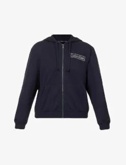 Calvin Klein Reimagined Logo-print Stretch Recycled-polyester And Cotton-blend Hoody