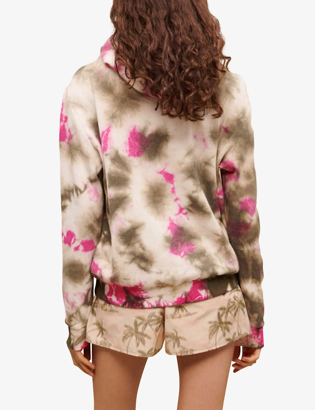 Maje Tie-dye Relaxed-fit Cotton-blend Hoody 4 Maje Tie-dye Relaxed-fit Cotton-blend Hoody - Image 4