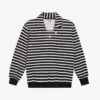 CLAUDIE PIERLOT Striped Knitted Cotton-blend Polo Shirt