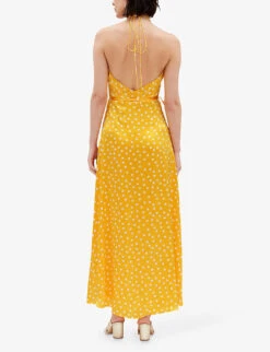 CLAUDIE PIERLOT Polka-dot Wrap-around Silk Midi Dress -Whistles Shop R04108116 DIVERS ALT03