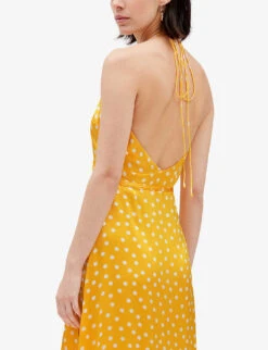 CLAUDIE PIERLOT Polka-dot Wrap-around Silk Midi Dress -Whistles Shop R04108116 DIVERS ALT04