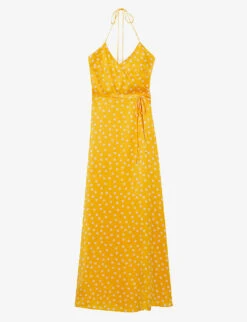 CLAUDIE PIERLOT Polka-dot Wrap-around Silk Midi Dress