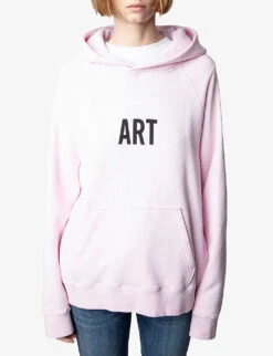 Zadig & Voltaire Geogry Graphic-print Cotton-blend Hoody -Whistles Shop R04109046 ROSECHINE ALT02