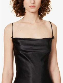 Tina Cowl-neck Stretch-silk Midi Dress -Whistles Shop R04109114 BLACK ALT04