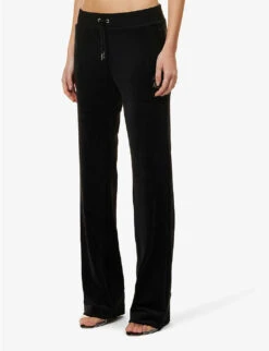 Juicy Couture Rhinestone-embellished Drawstring-waist Jogging Bottoms -Whistles Shop R04111457 BLACK ALT02