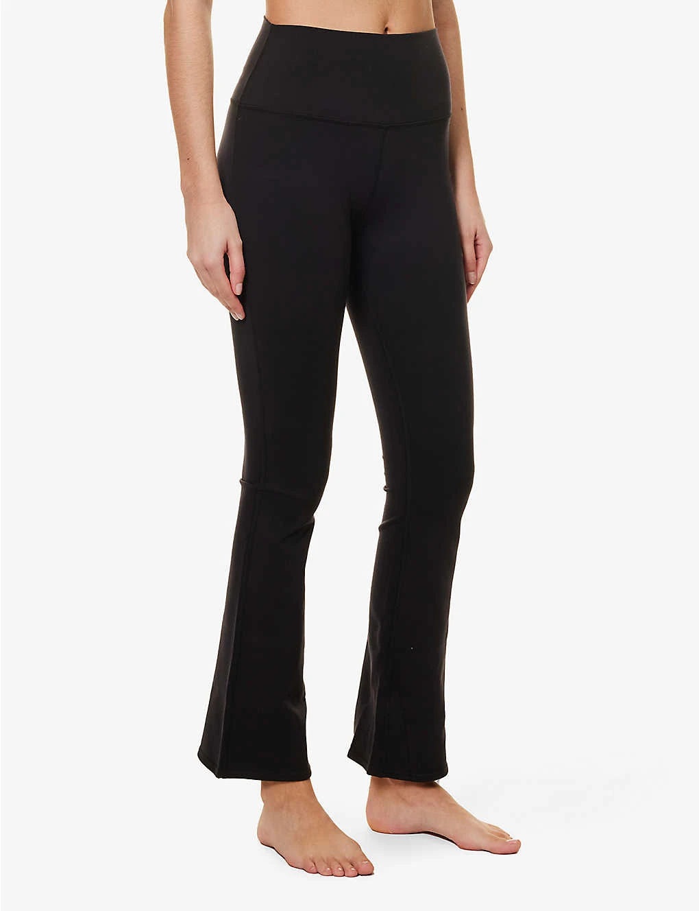Airbrush Flared-leg High-rise Stretch-woven Leggings 3 Airbrush Flared-leg High-rise Stretch-woven Leggings - Image 3