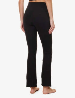 Airbrush Flared-leg High-rise Stretch-woven Leggings 8 Airbrush Flared-leg High-rise Stretch-woven Leggings -Whistles Shop R04111686 BLACK ALT03