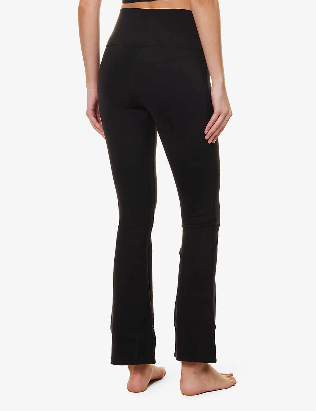 Airbrush Flared-leg High-rise Stretch-woven Leggings 4 Airbrush Flared-leg High-rise Stretch-woven Leggings - Image 4