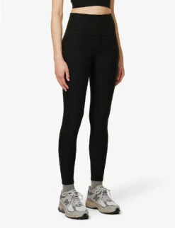 Vuori Elevation High-rise Recycled Polyester-blend Leggings 7 Vuori Elevation High-rise Recycled Polyester-blend Leggings -Whistles Shop R04114823 BLACKHEATHER ALT02