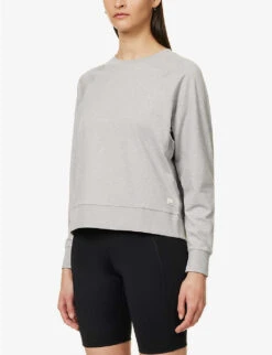 Vuori Halo Relaxed-fit Recycled-polyester-blend Sweatshirt -Whistles Shop R04114832 PALEHEATHERGREY ALT02