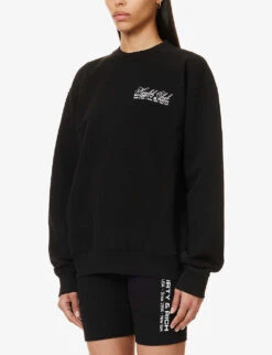 Made In The USA Logo-print Cotton Sweatshirt -Whistles Shop R04115920 BLACKWHITE ALT02