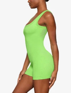 Vintage Slim-fit Ribbed Stretch-cotton Body -Whistles Shop R04118230 NEONLIME ALT02