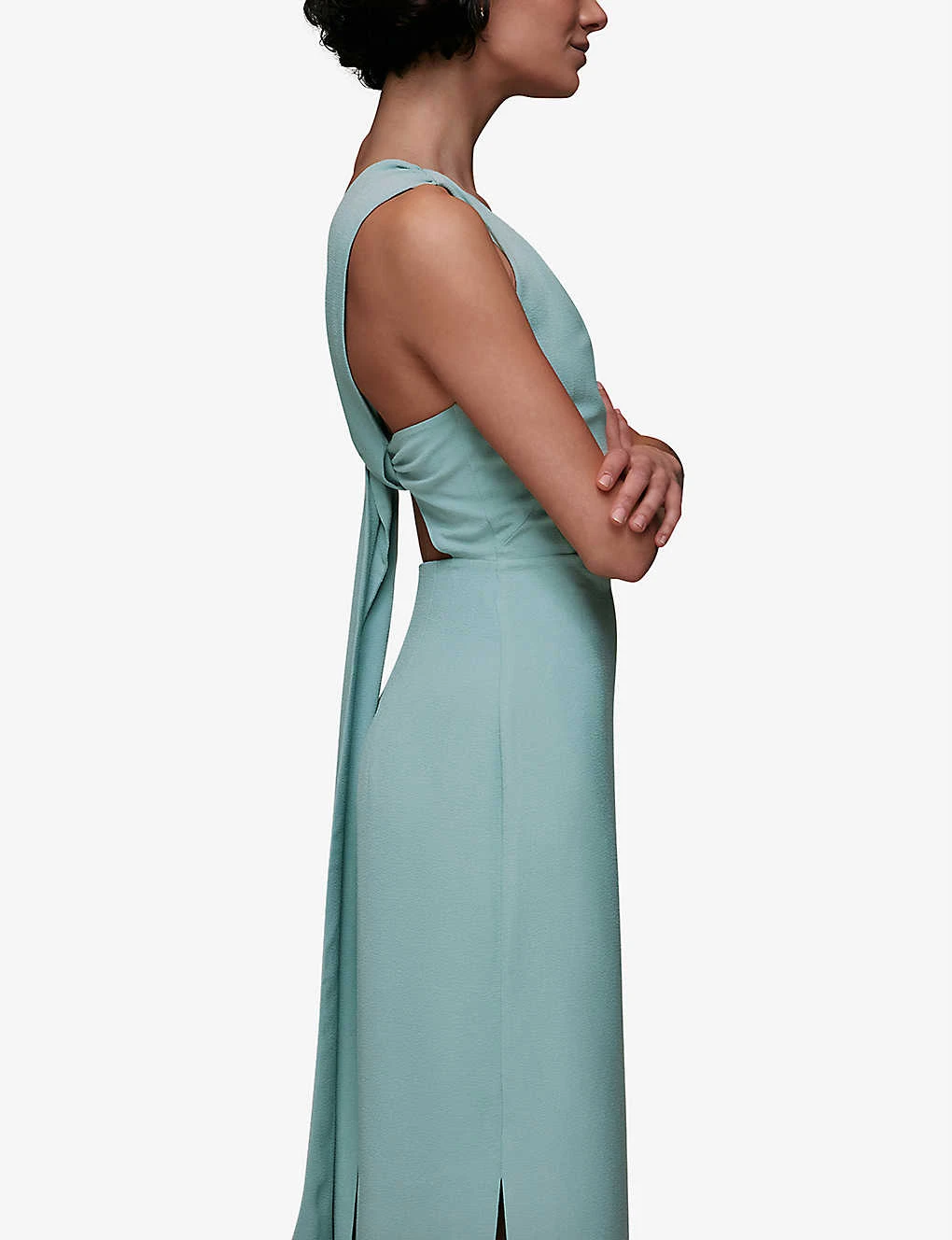 Whistles Tie Back Stretch-crepe Maxi Dress 6 Whistles Tie Back Stretch-crepe Maxi Dress - Image 6