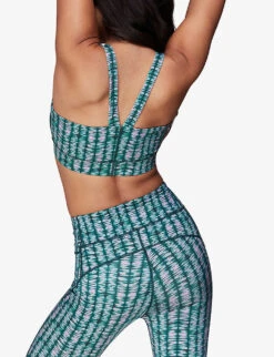 Whistles Abstract-print Square-neck Stretch-recycled Nylon Sports Bra -Whistles Shop R04119052 MULTICOLOURED ALT03