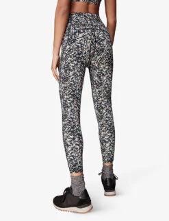 Whistles Speckled-print High-rise Stretch-recycled Nylon Leggings 9 Whistles Speckled-print High-rise Stretch-recycled Nylon Leggings -Whistles Shop R04119054 BLUE ALT03