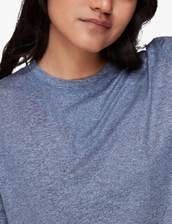 Whistles Oversized Round-neck Stretch-recycled Polyester Blend T-shirt -Whistles Shop R04119056 NAVY ALT03