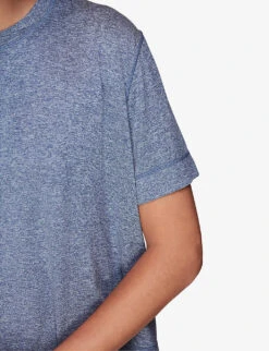 Whistles Oversized Round-neck Stretch-recycled Polyester Blend T-shirt -Whistles Shop R04119056 NAVY ALT04