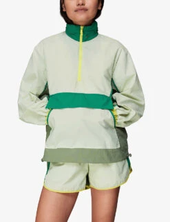 Whistles Colour-blocked Hooded High-neck Stretch-shell Jacket -Whistles Shop R04119057 MULTICOLOURED ALT02