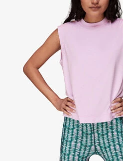 Whistles Boxy-fit Stretch-recycled Polyester Tank Top -Whistles Shop R04119059 PINK ALT04