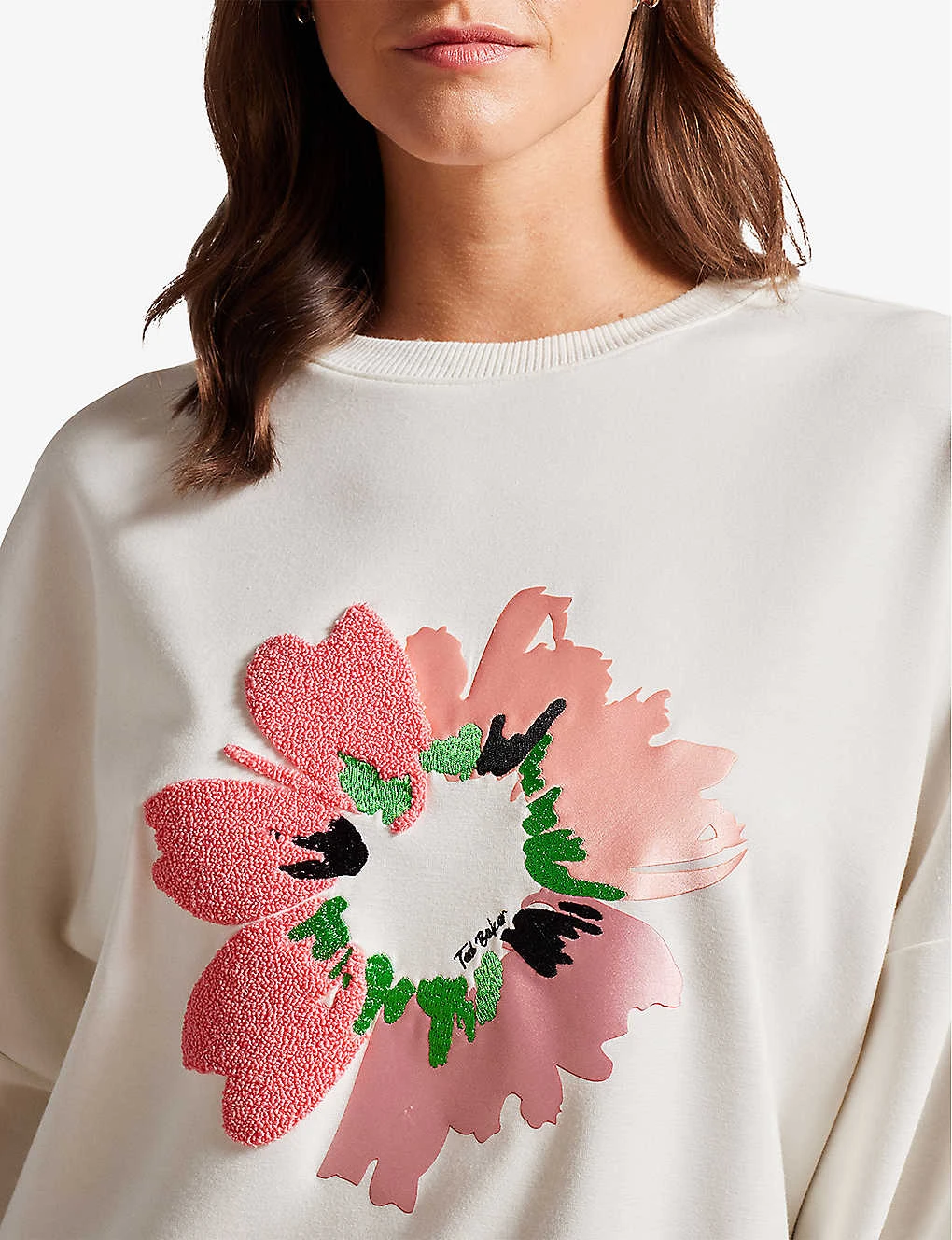 Ted Baker Marene Floral-print Embroidered Stretch-woven Sweatshirt 5 Ted Baker Marene Floral-print Embroidered Stretch-woven Sweatshirt - Image 5