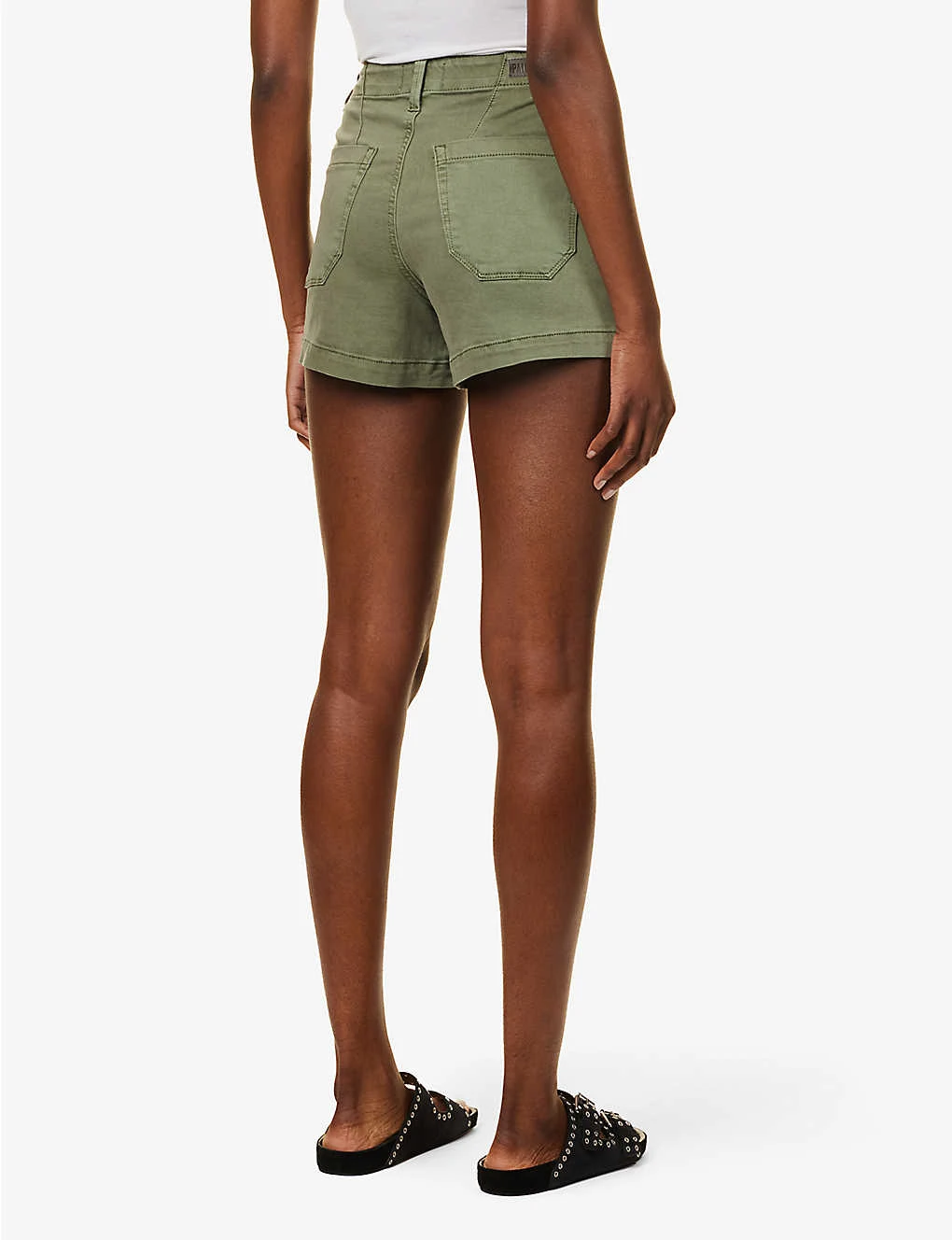 Paige Crush Mid-rise Stretch Cotton-blend Shorts 4 Paige Crush Mid-rise Stretch Cotton-blend Shorts - Image 4