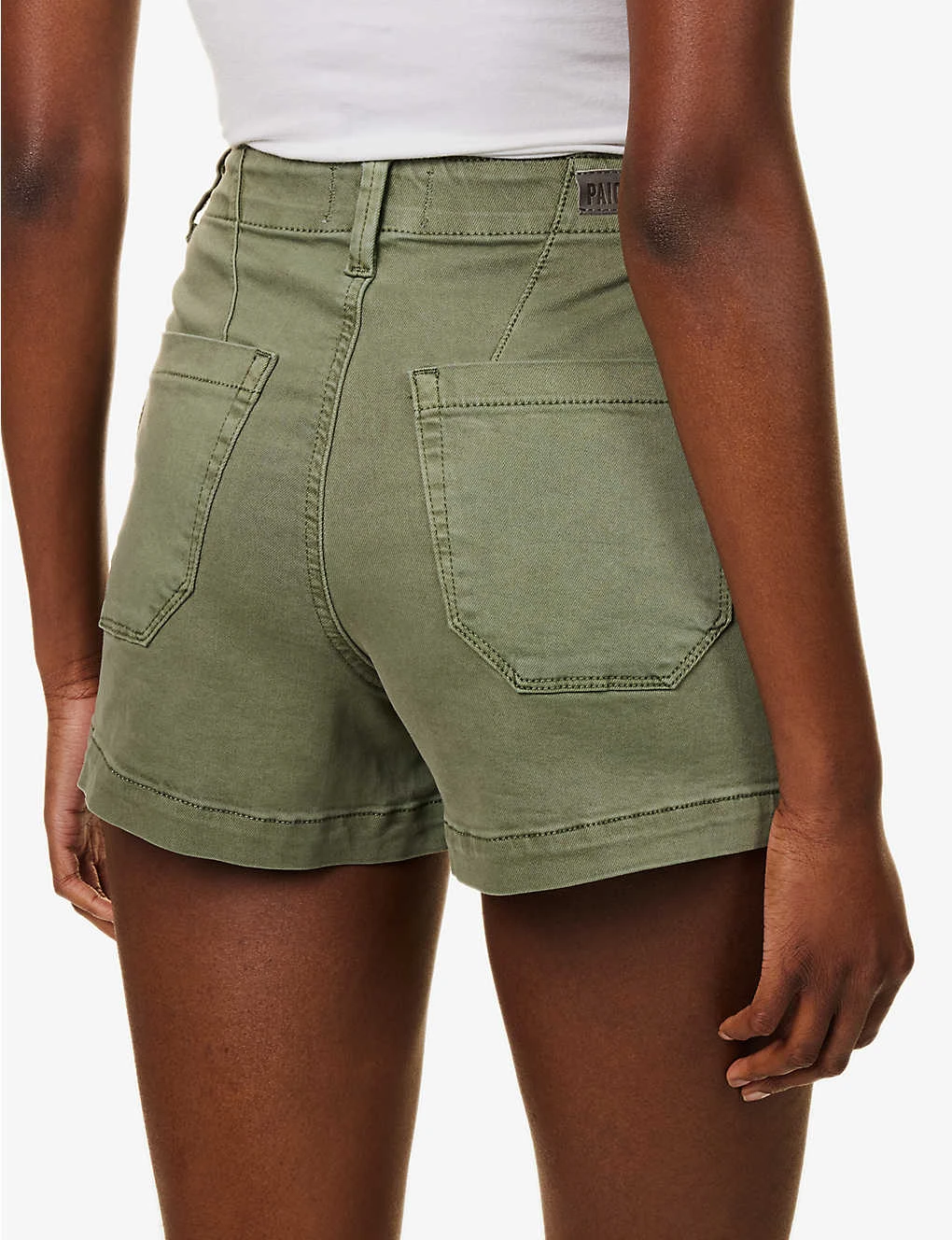 Paige Crush Mid-rise Stretch Cotton-blend Shorts 6 Paige Crush Mid-rise Stretch Cotton-blend Shorts - Image 6