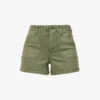 Paige Crush Mid-rise Stretch Cotton-blend Shorts