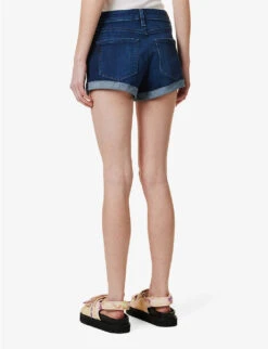 Paige Jimmy Jimmy Distressed Mid-rise Stretch-denim Shorts -Whistles Shop R04123092 MONARCH ALT03