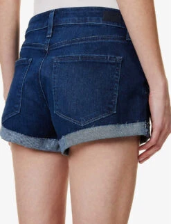 Paige Jimmy Jimmy Distressed Mid-rise Stretch-denim Shorts -Whistles Shop R04123092 MONARCH ALT04