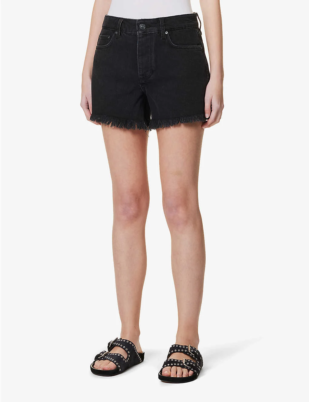 Paige Noella High-rise Denim Shorts 3 Paige Noella High-rise Denim Shorts - Image 3