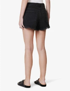 Paige Noella High-rise Denim Shorts 10 Paige Noella High-rise Denim Shorts -Whistles Shop R04123093 BLACKDOVEW ALT03