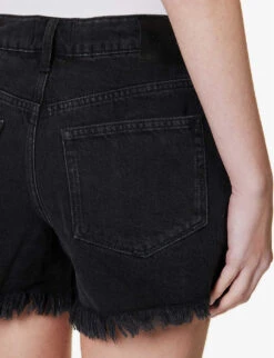 Paige Noella High-rise Denim Shorts 12 Paige Noella High-rise Denim Shorts -Whistles Shop R04123093 BLACKDOVEW ALT05