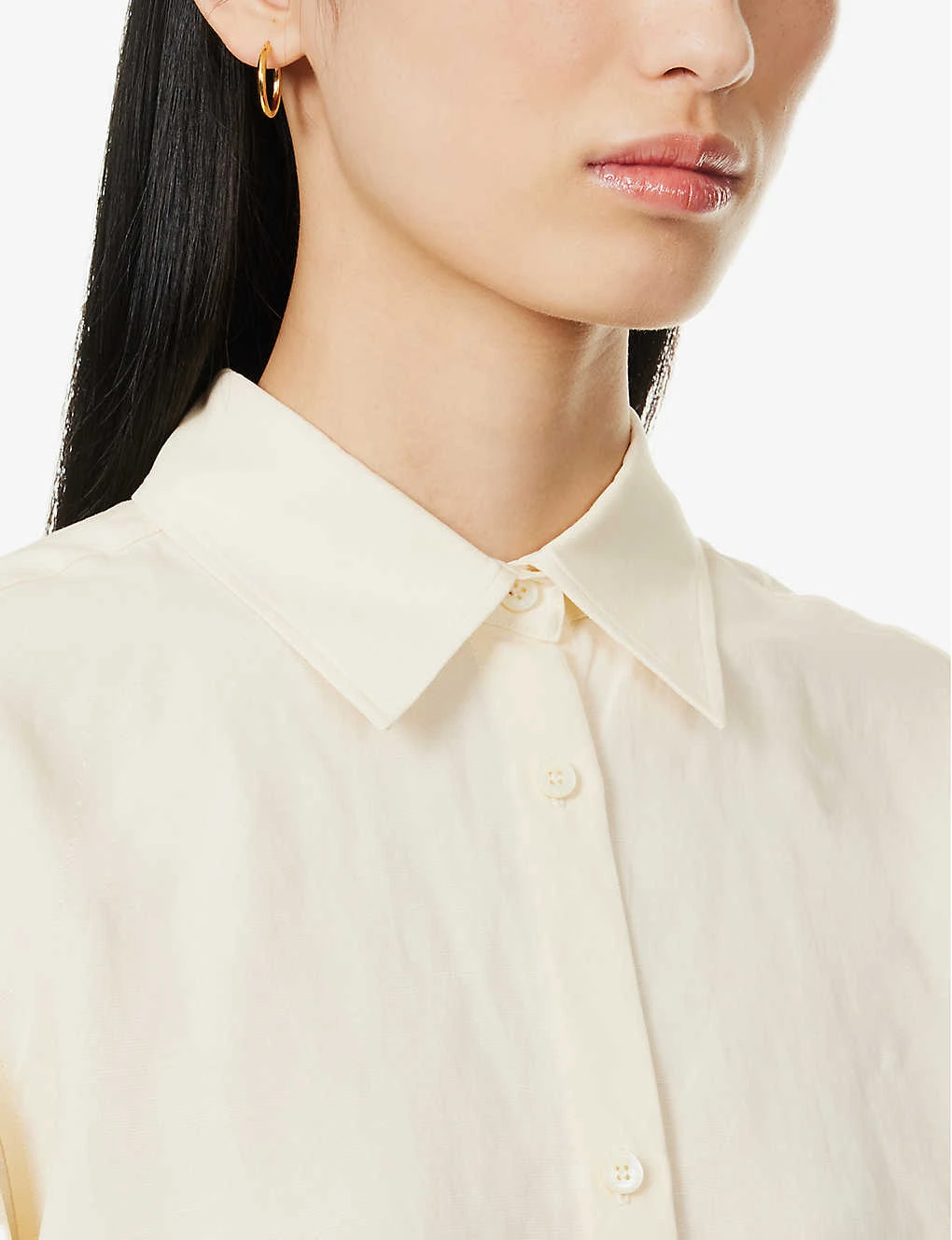 Toteme Boxy-fit Drawstring Hem Woven Shirt 5 Toteme Boxy-fit Drawstring Hem Woven Shirt - Image 5