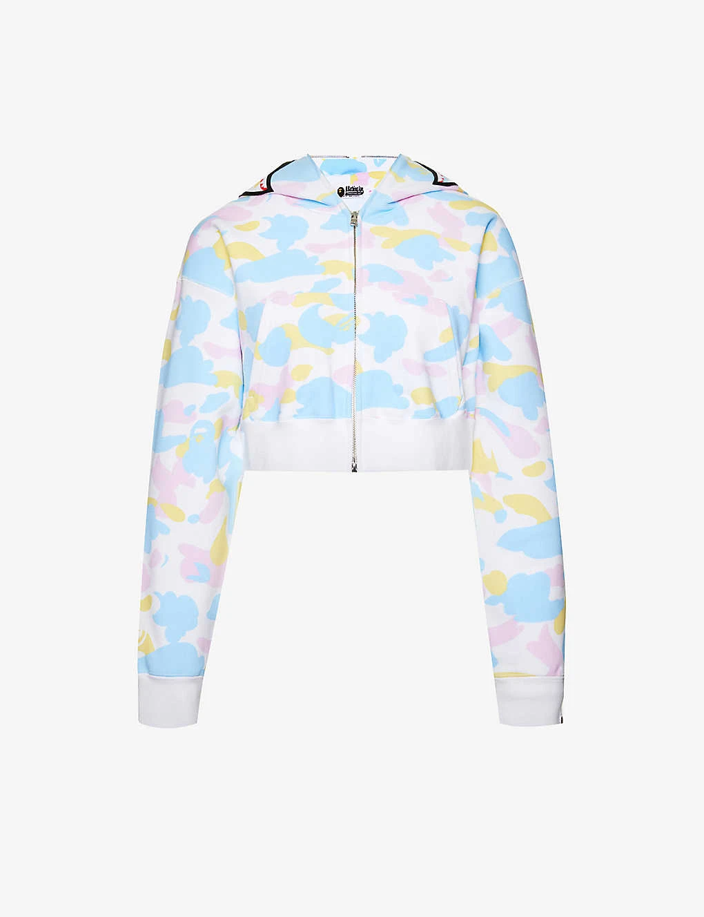 Camouflage-print Brand-appliqué Cropped Boxy-fit Cotton-jersey Hoody 1 Camouflage-print Brand-appliqué Cropped Boxy-fit Cotton-jersey Hoody