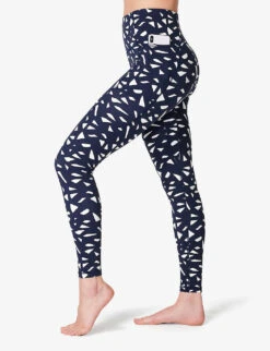 Sweaty Betty Super Soft High-rise Stretch-jersey Yoga Leggings -Whistles Shop R04127222 NVYBLUVINTAGEPRNT ALT02