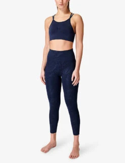 Sweaty Betty All Day 7/8 Croc-embossed Stretch-woven Leggings -Whistles Shop R04127346 BLUTEXCROCPRNT ALT01