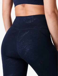 Sweaty Betty All Day 7/8 Croc-embossed Stretch-woven Leggings -Whistles Shop R04127346 BLUTEXCROCPRNT ALT04