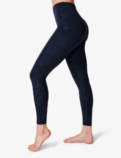 Sweaty Betty All Day Croc-embossed Stretch-woven Leggings -Whistles Shop R04127347 BLUTEXCROCPRNT ALT02